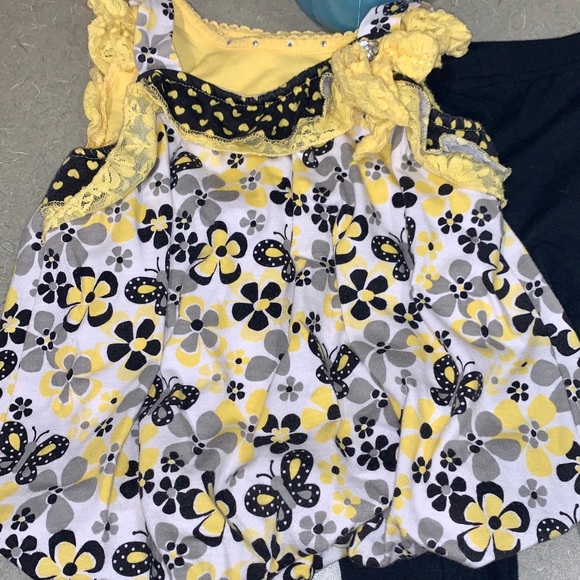 2T 24M bubble top outfit with ruffle leggings set - Picture 4 of 9